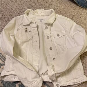 LOFT Cream Denim Jacket